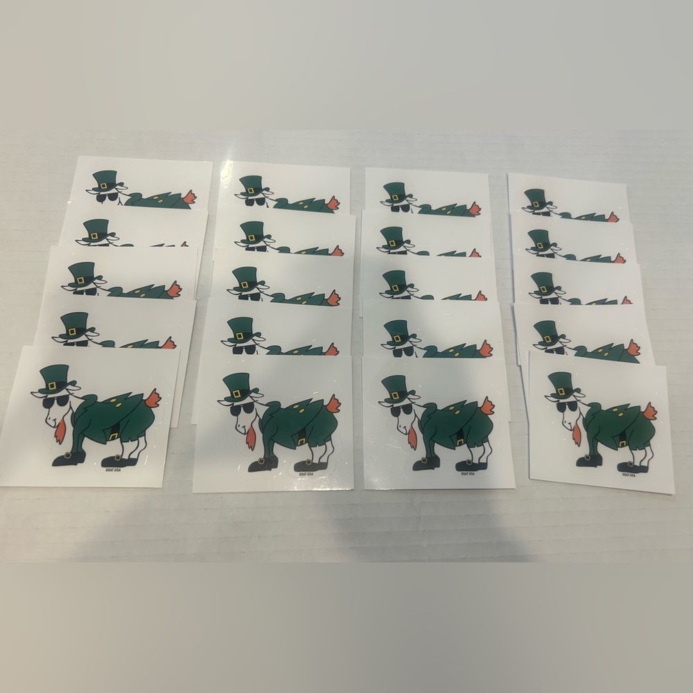 GOAT USA Leprechaun Stickers Set of 20